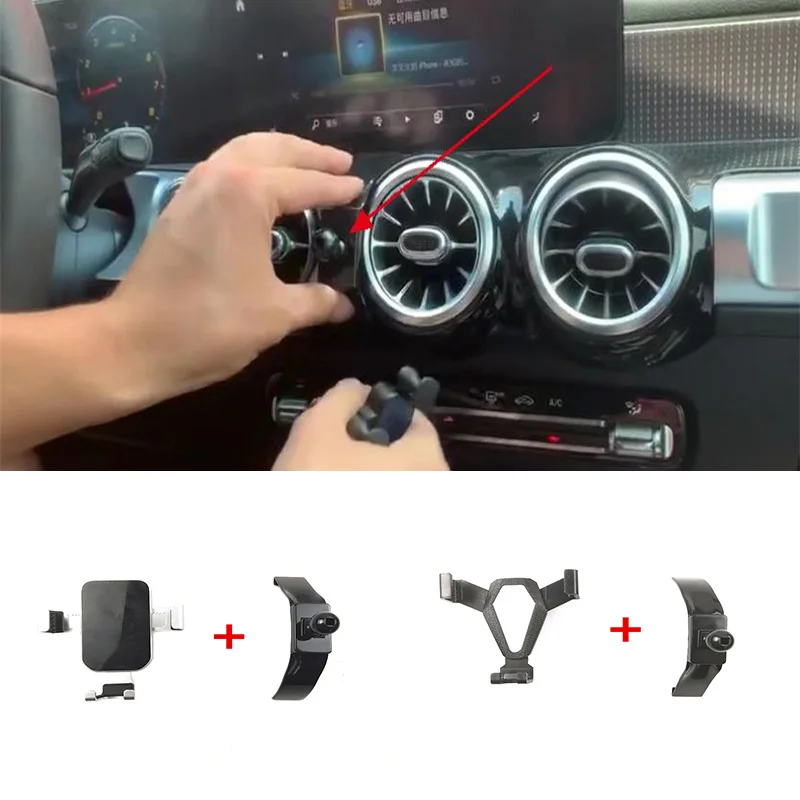 

1Set ABS For 2020-2022 Mercedes-Benz GLA X157 B180 B200 W247 Gravity Linkage Special Car Phone Holder Fixed Bracket Stand