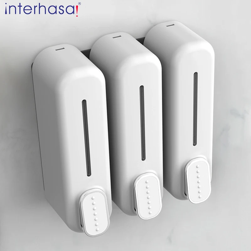 Single/Double/Triple 1050ml Soap Dispenser Wall Shower Bath Shampoo Gel Dispenser Bathroom Accessories Liquid Soap Container Soap Dispenser Shampoo Dispenser