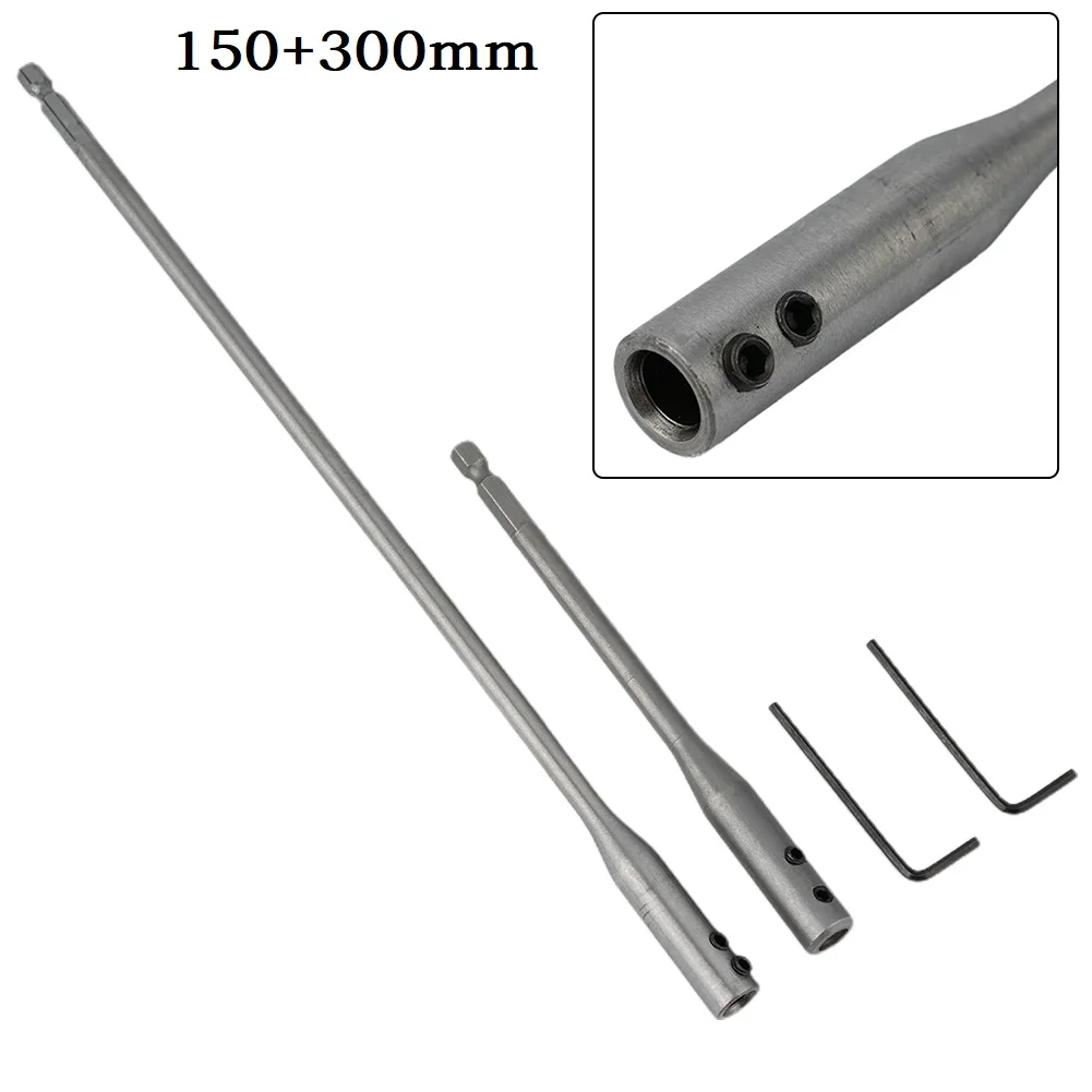 

2pcs/set Drill Bit Extension Bar 150mm 300mm Hex Shank HSS Extender Wrench Kit Tool For Power Tool Accessories