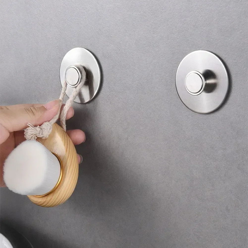 1PC Portable New Magnetic Soap Holder 2.2*0.6cm Stainless Steel Dispenser Kitchen Bathroom Wall Mounted 2