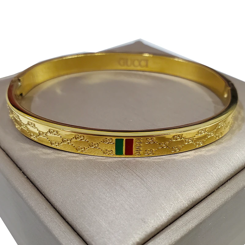 316L Stainless Steel Retro Green Crystal Female Senior Roman Digital Tree Of Life Zircon Bracelet Ladies Jewelry Bangle 5