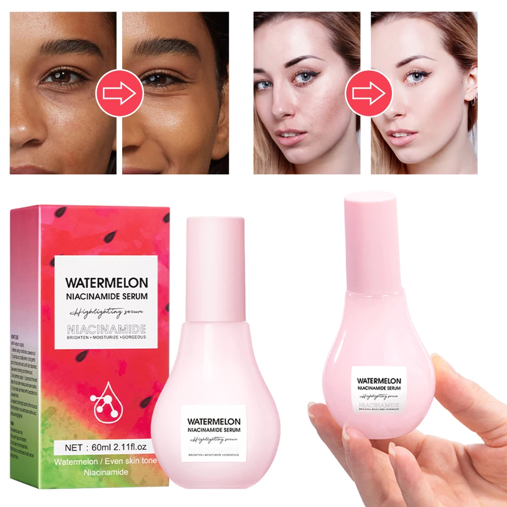 Watermelon Facial Primer Cream Niacinamide Face Serum Lightweight Anti-aging Serum Makeup Nourish Brightening Highlighter Serum