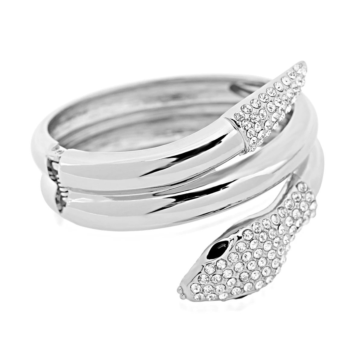 KAYMEN New Fashion Maxi Statement Snake Bangle Cuff Bracelet for Women Girls Party Prom Halloween Jewelry Accessory