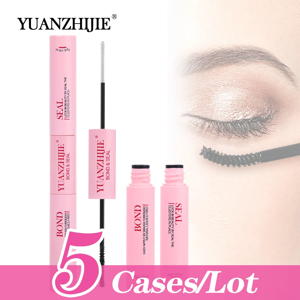 

YUANZHIJIE Newest 5cases/lot Pink Bond and Seal Lashes Glue Mild Non-irritating Fast Dry Professional Lashes Cosmetics at Home