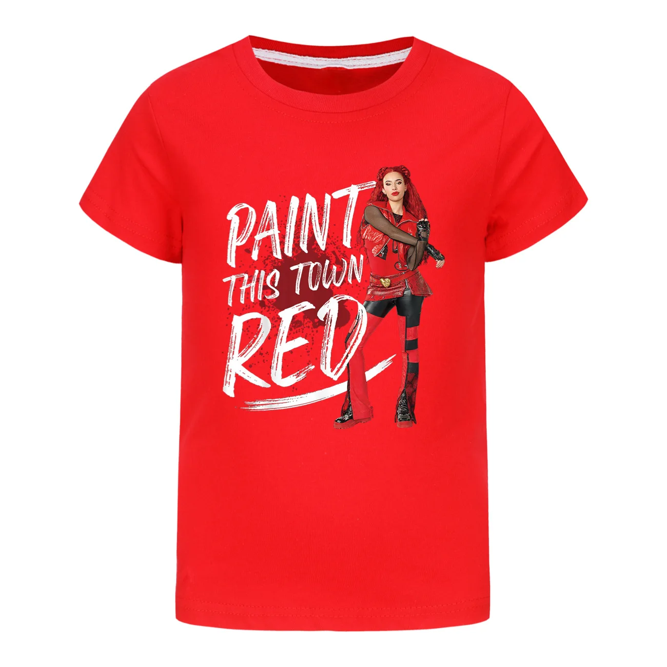 Kids Descendants 4 T-shirts for Girls Summer Short Sleeve Clothes Cartoon Tshirt The Rise of Red Costume Children Birthday Tops