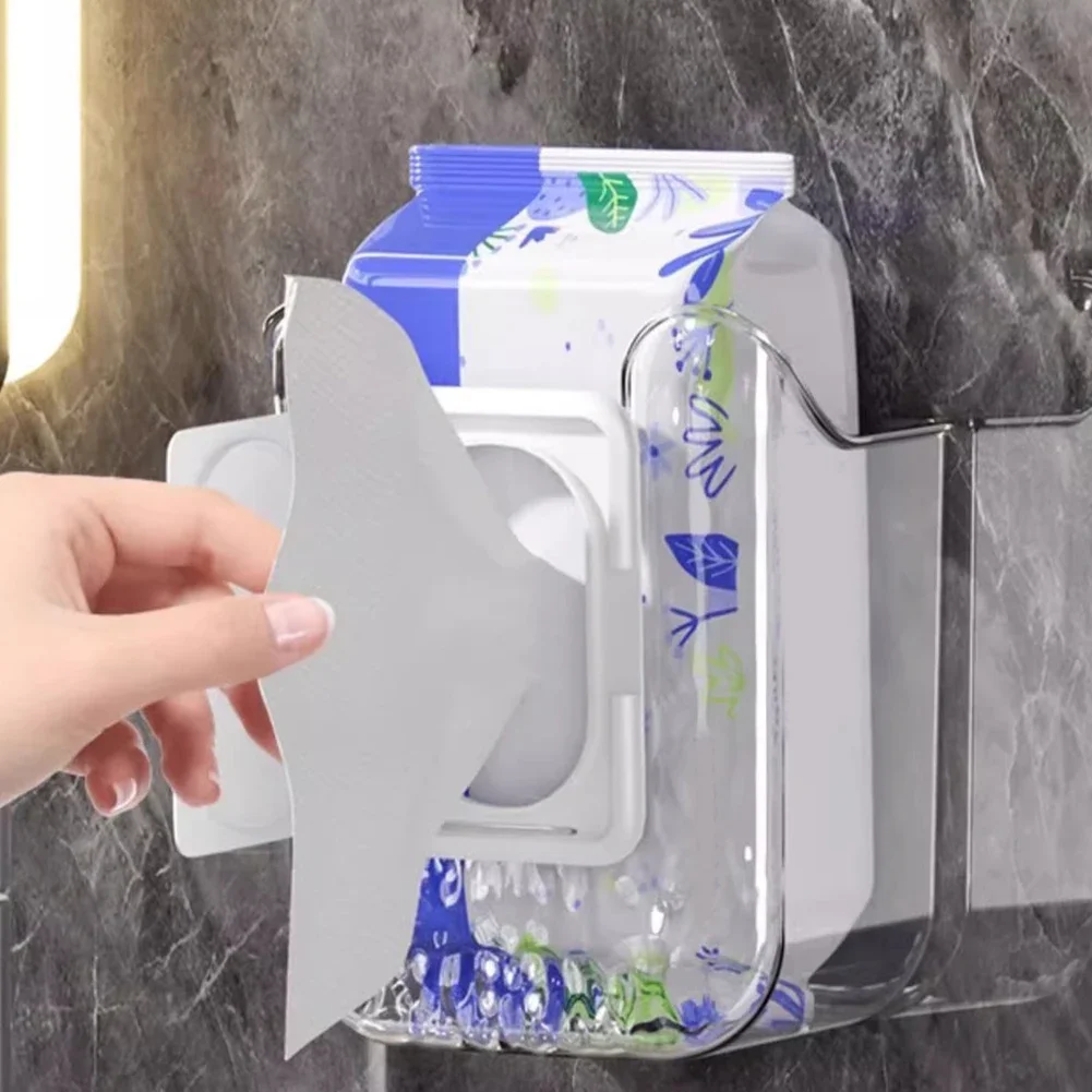 Everyday Use Wall Mounted Tissue Box Space-Saving Design Convenient Storage Solution Easy Installation For Bathroom