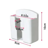 Support de prise de téléphone portable avec télécommande de climatiseur blanc universel, boîte de rangement murale pour climatiseur TV 6