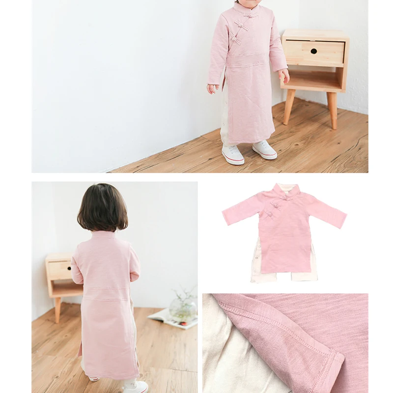 Chinese Garment Traditional Hanfu For Infant Girls Boys Jumpsuit