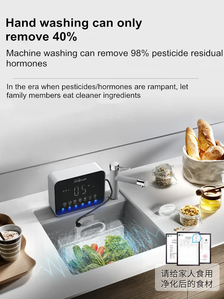 Description Picture 5 of item2025 Upgraded Vegetable Fruit Washer Ultrasonic Cleaning, Remove 99% Baby Food Safe, for Fruits/Vegetables/Meat