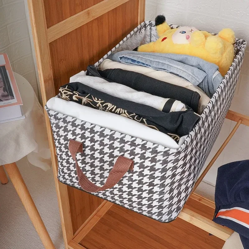 Multi-purpose Steel Frame Storage Basket Household Foldable Clothing Storage Box Closet Moisture-proof Organizer 1/3/5PCS
