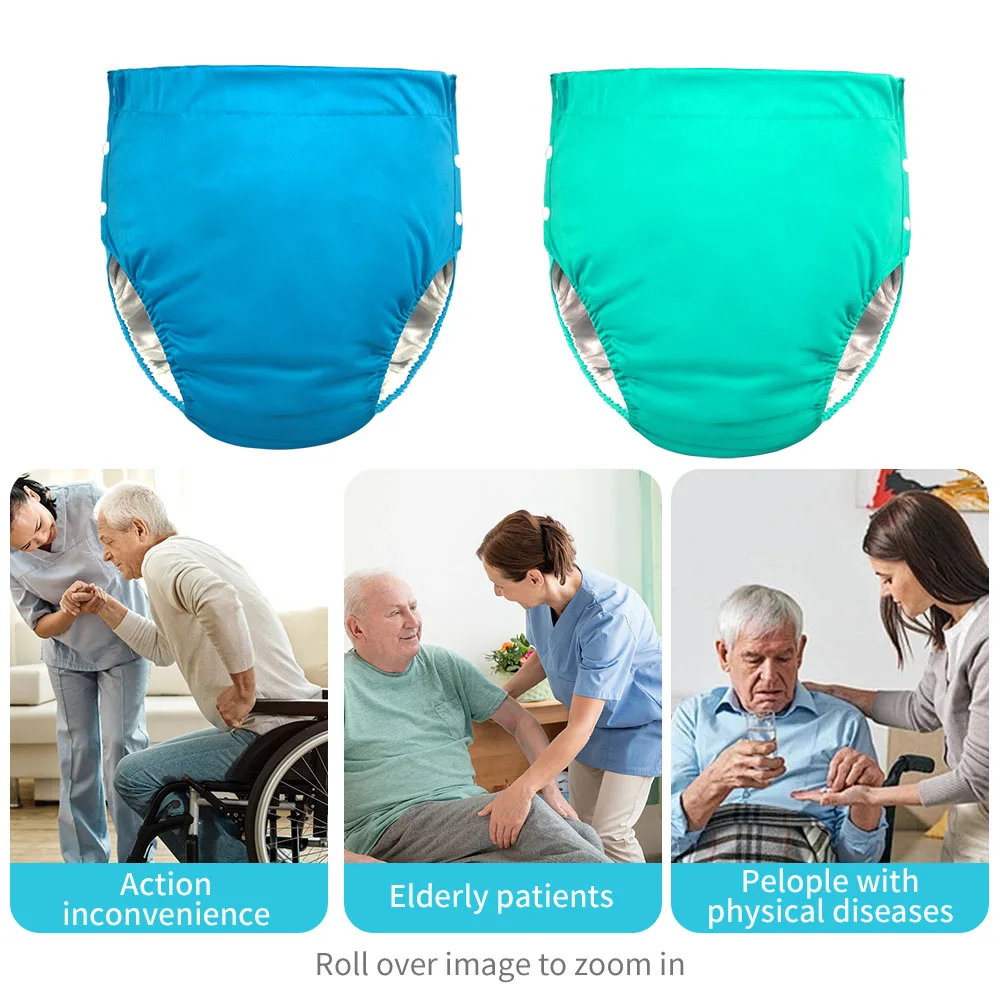 Solid Color Adult Cloth Diapers Washable