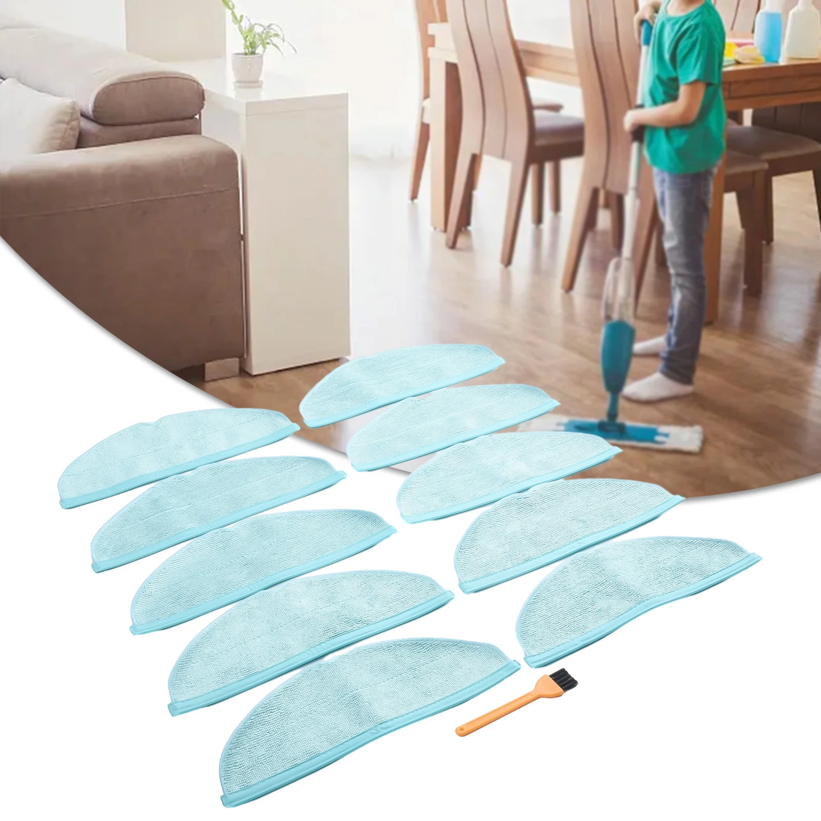

4/10 Pack Cloth Mop Pad Compatible For Conga 8090 Ultra / 9090 AI Robot Vacuum Cleaner Replacement Parts Power Tool Accessories