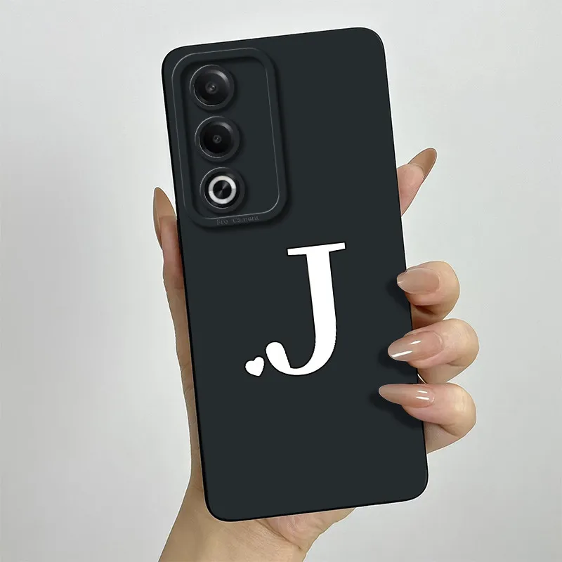 Chic Square Silicone Phone Case with Cute Letters Design