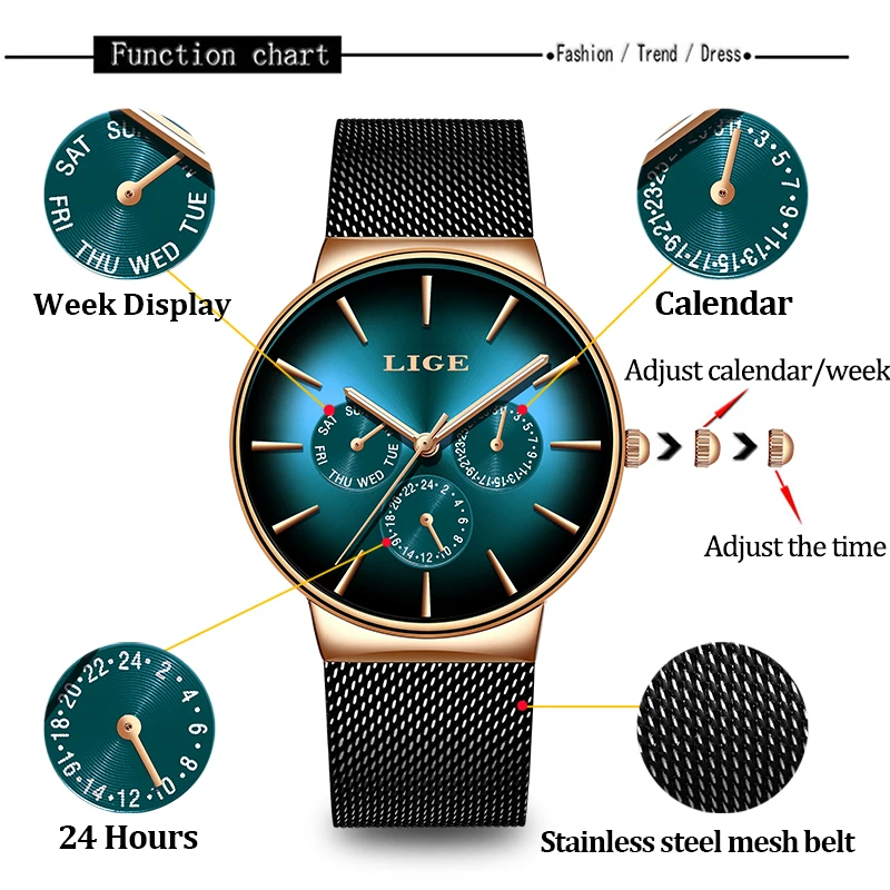 Luxury Women's Quartz Wristwatch with Mesh Steel Bracelet - Waterproof Fashion Timepiece