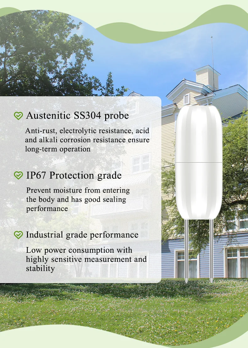 Tuya Zigbee Wireless Soil Intelligent Temperature Humidity Tester Mobilephone AP