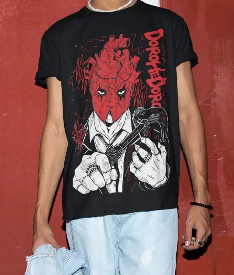 Dorohedoro T-shirt Men's Women's Short Sleeves Welcome To Chaos Anime Manga Unisex Tshirt T-Shirt Tee Animation Peripheral Gifts 3