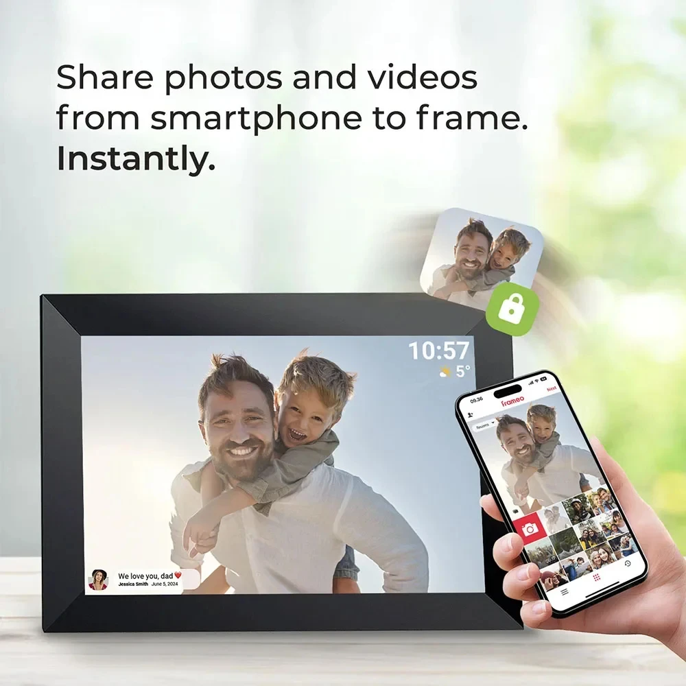 Description Picture 6 of item32GB Memory WiFi Frameo Digital Photo Frame 10.1 Inch Smart Digital Picture Frame LED Backlight HD Touch Screen Digital Gift