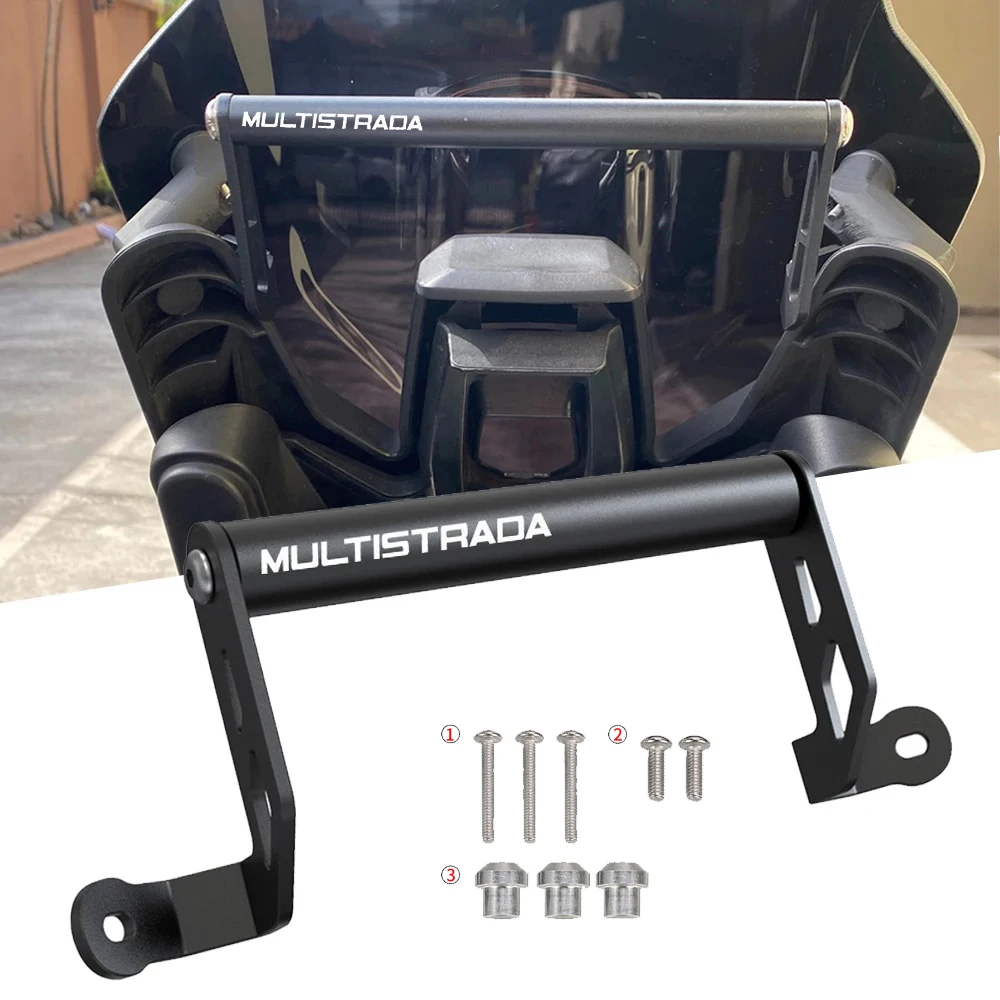 

22MM For Ducati Multistrada V2 V2S Travel 2022 2023 Motorcycle Accessories Smart Phone Stand Holder GPS Navigation Plate Bracket