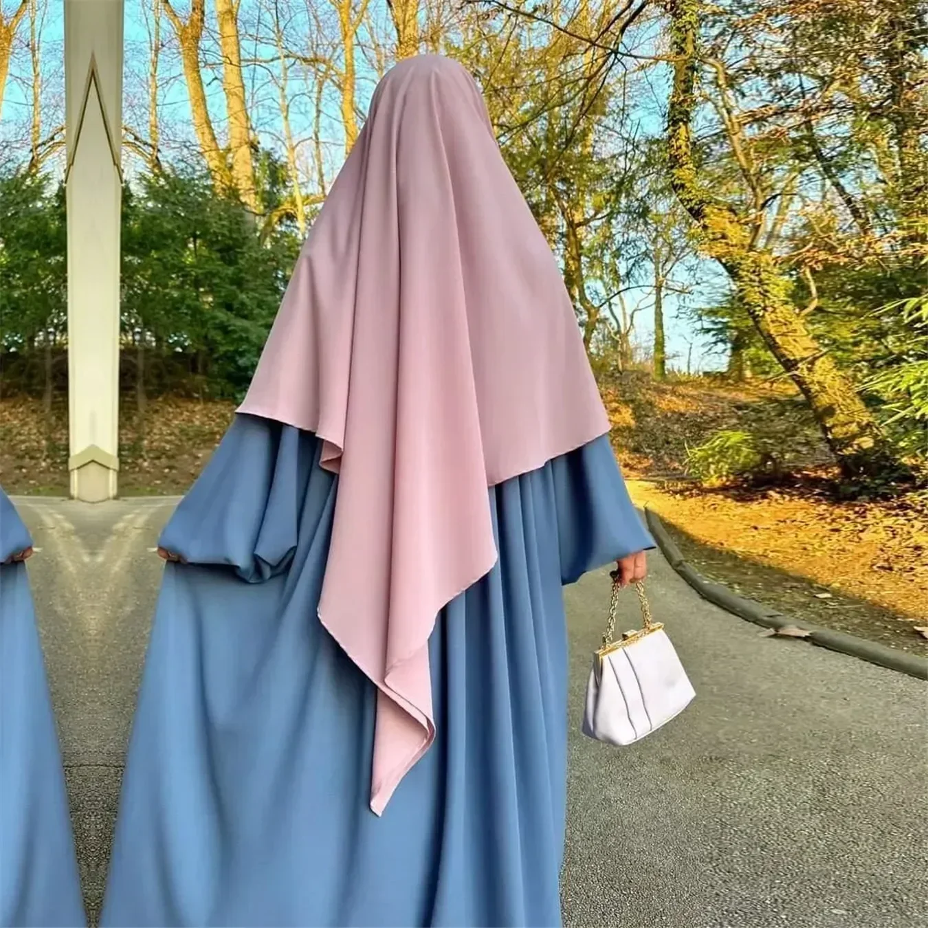 Ramadan Eid Prayer Garment Long Khimar for Muslim Women Hijab Scarf Abaya Wrap Sleeveless Tops Islam Abayas Niqab Hijabs Jilbab