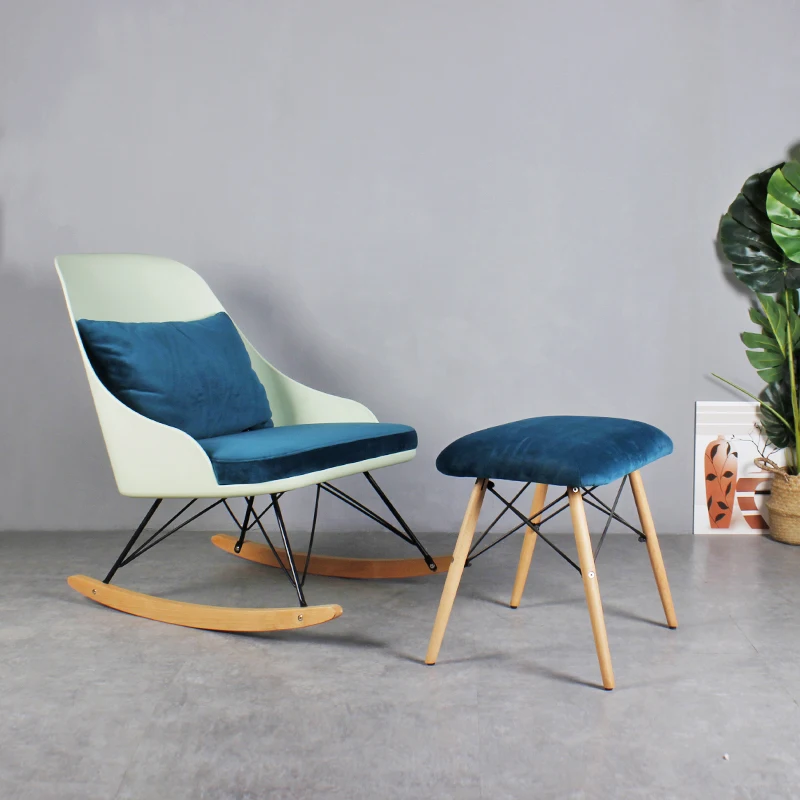 

Эластичное кресло-качалка с откидывающейся спинкой, удобное мягкое кресло для отдыха и отдыха, удобная простая мебель для дома