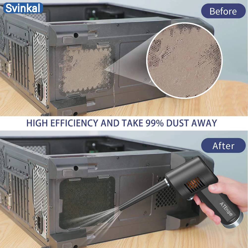 Cordless Air Duster, Electric Air Can, Replacement for Compressed Can & Spray Duster, Can of for Computer Cleaning