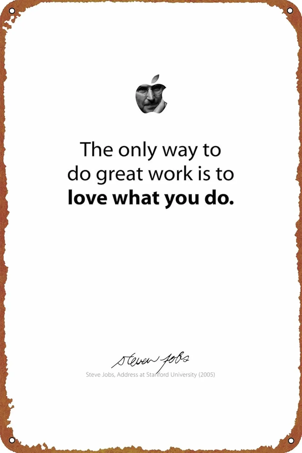 

Жестяной ретро-плакат с цитатами Стива Джобса, металлический кинопостер, художественный настенный Декор для дома, 8x12 дюймов