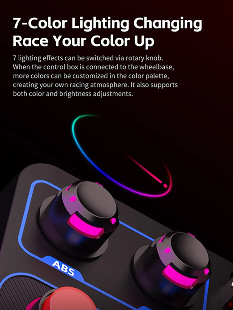 오리지널 PXN CB1 레이싱 게임 중앙 제어 박스(고정 장치 포함), 30개의 프로그래밍 가능한 버튼 탑재, PC 레이싱 게임 컨트롤러