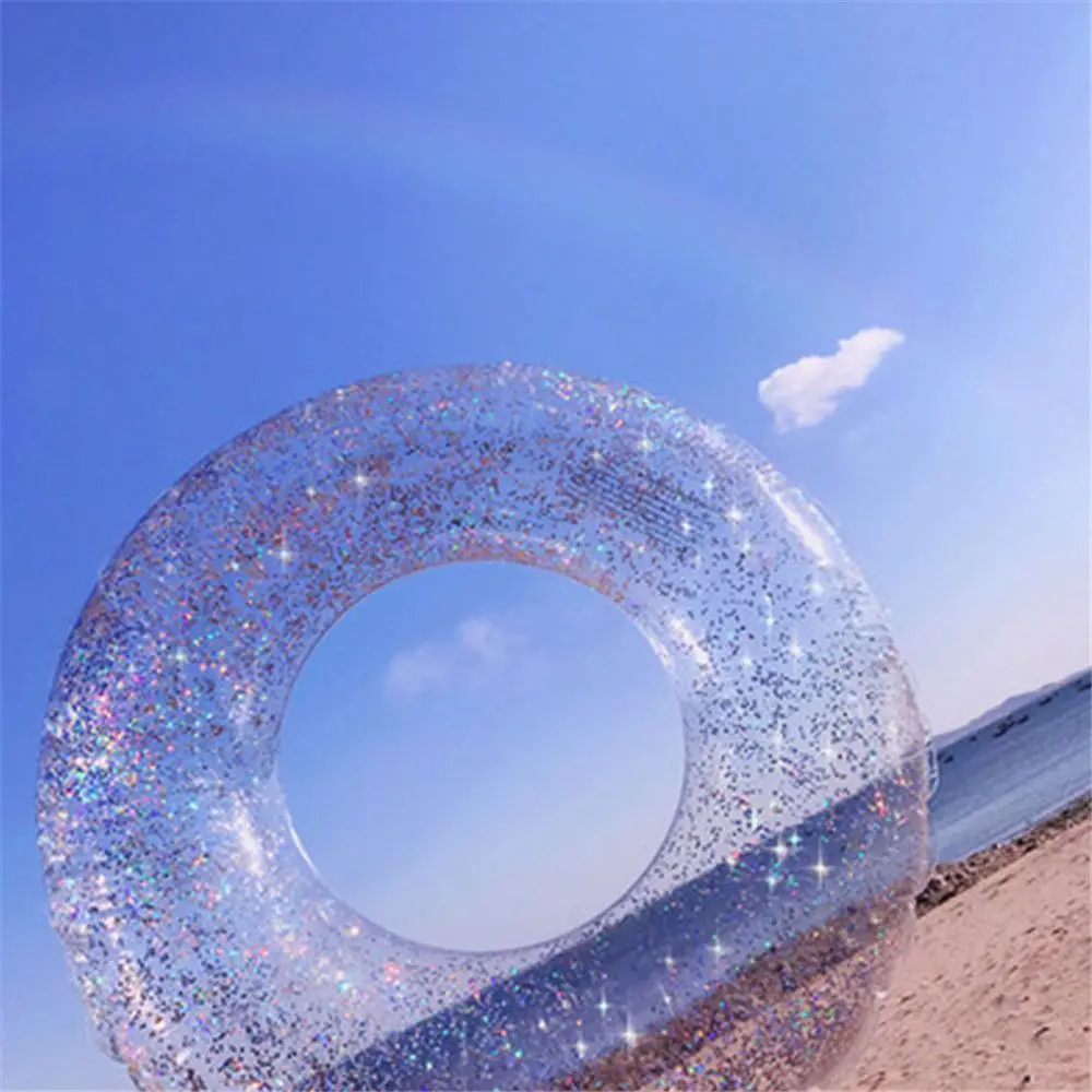 Summer Glitter Inflatable Transparent Swimming Pool Swimming Ring Safety Float Circle Pool