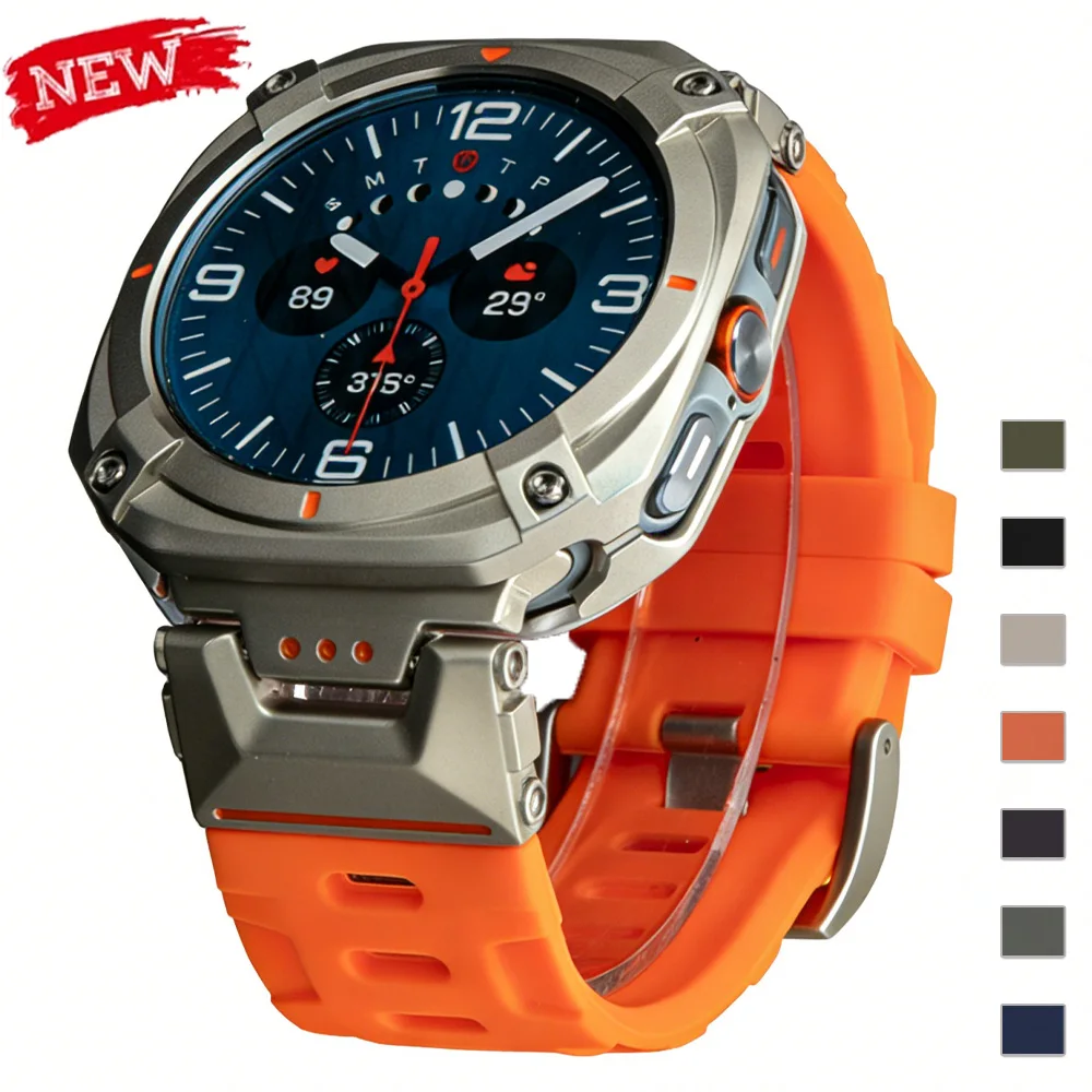 Luxury Soft Silicone Loop Strap for Men – Sport Band with No-Gap Curved End Design