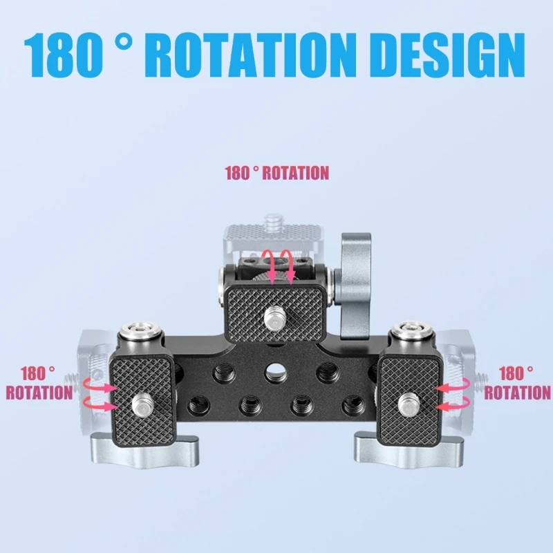 Adjustable Tripod PTZ Base with Multiple Screw Port Compatible for Various Stands Enhancing Photography Needs