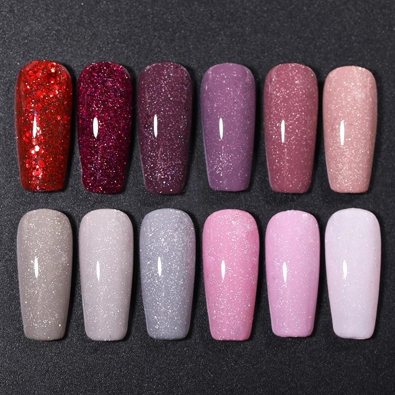 UR SUGAR 7.5ml Glitter Shiny Color Nail Gel Polish Semi-permanent Varnish Soak Off Nail Art Base Top Coat UV LED Gel Manicure 2