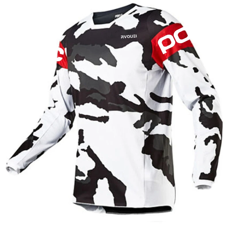 thumbnail image 1 of Rvouei Poc Enduro Motocross Traje de Descenso Bmx Mountain Bike Camisetas Transpirables Mountain Enduro Jersey de Secado Rápido Maillot Ciclismo, 1 of 5