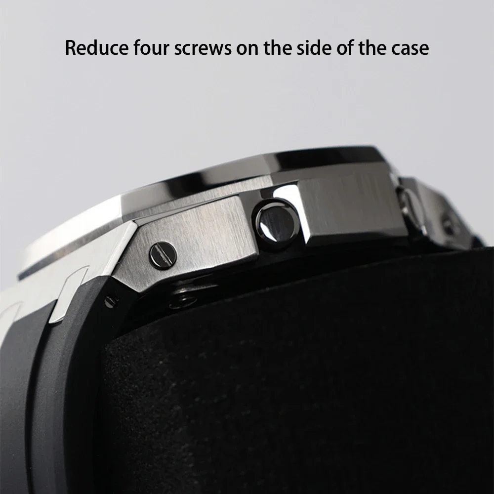 Stainless Steel Case Gen4 Modification Kit for Casioak GA-2100 GMA-S2100 Watch Mod for GA2100 GMAS2100 Metal Bezel Rubber Strap