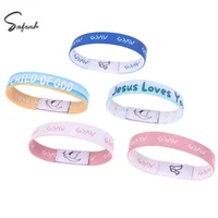 High Quality Wearable Bible Wristbands With NFC Bible Bracelet Elastic Smart Sensor Religious Bracelets Jewelry Gifts