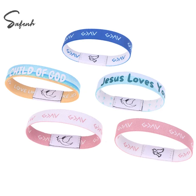 High Quality Wearable Bible Wristbands With NFC Bible Bracelet Elastic Smart Sensor Religious Bracelets Jewelry Gifts