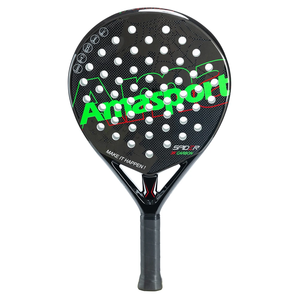 

AMASPORT Padel Rackets Round Shape 3K Carbon Fiber Low Balance Soft EVA Professional Racket Tennis Raquete Paleta De Padel