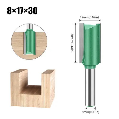 3mm-20mm Diameter 8mm Shank Straight Bit Tungsten Carbide Single Double Flute Router Bit Wood Milling Cutter For Woodwork Tool - Image 14