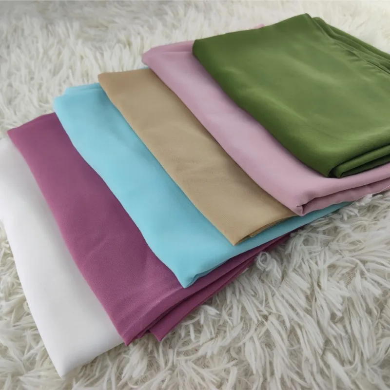 Ethnic Plain Scarf Chiffon Middle East Malay Indonesian Silk Hui Women's Hair Towel