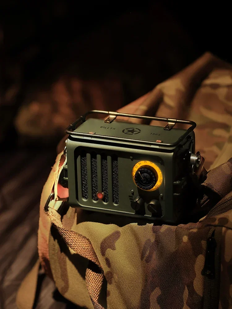 Muzen Wireless Bluetooth Speaker Metal Radiooo Wd101gn Portable Retro Wild Jeep Style Fm Radio Outdoor Creative Camping Custom 6