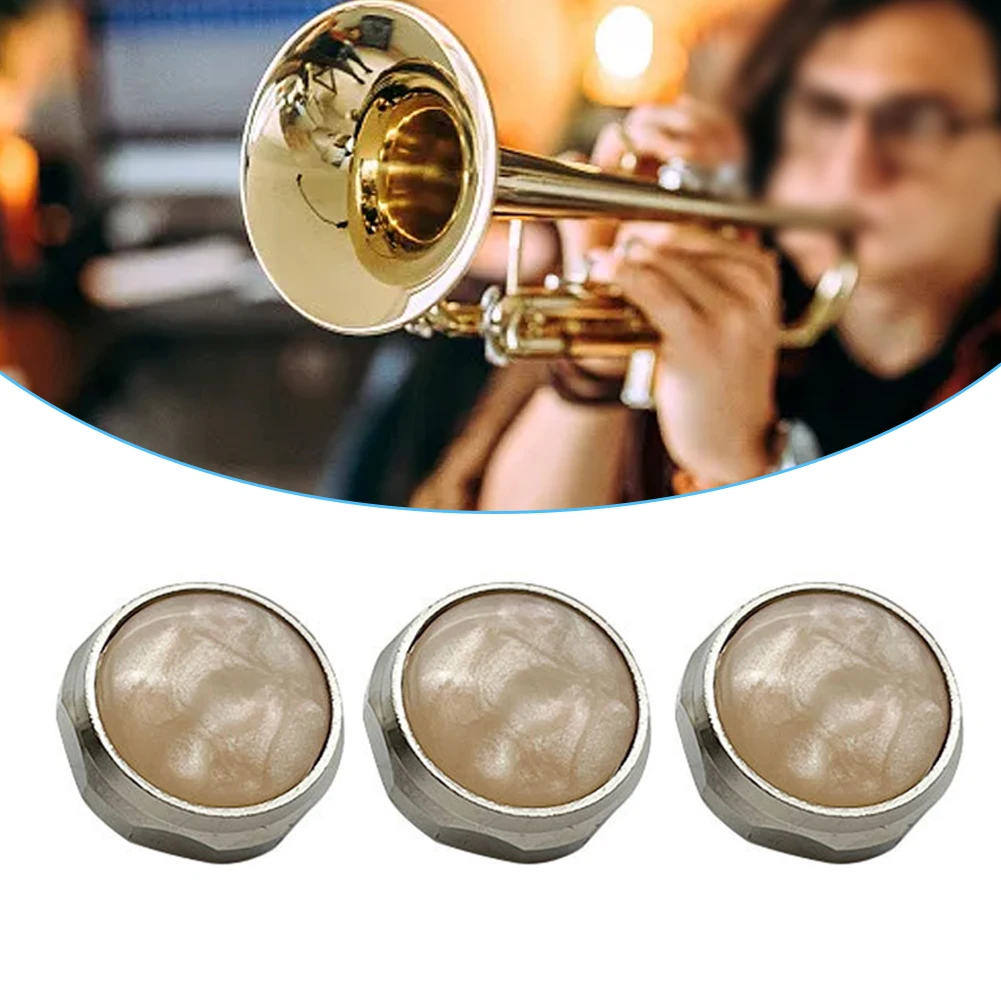 Description Picture 2 of item3PCS Trumpet Finger Buttons For Eb Mica Buttons Snap Piston Buckle For Baritone Trumpet Musical Instruments Brass Accessories