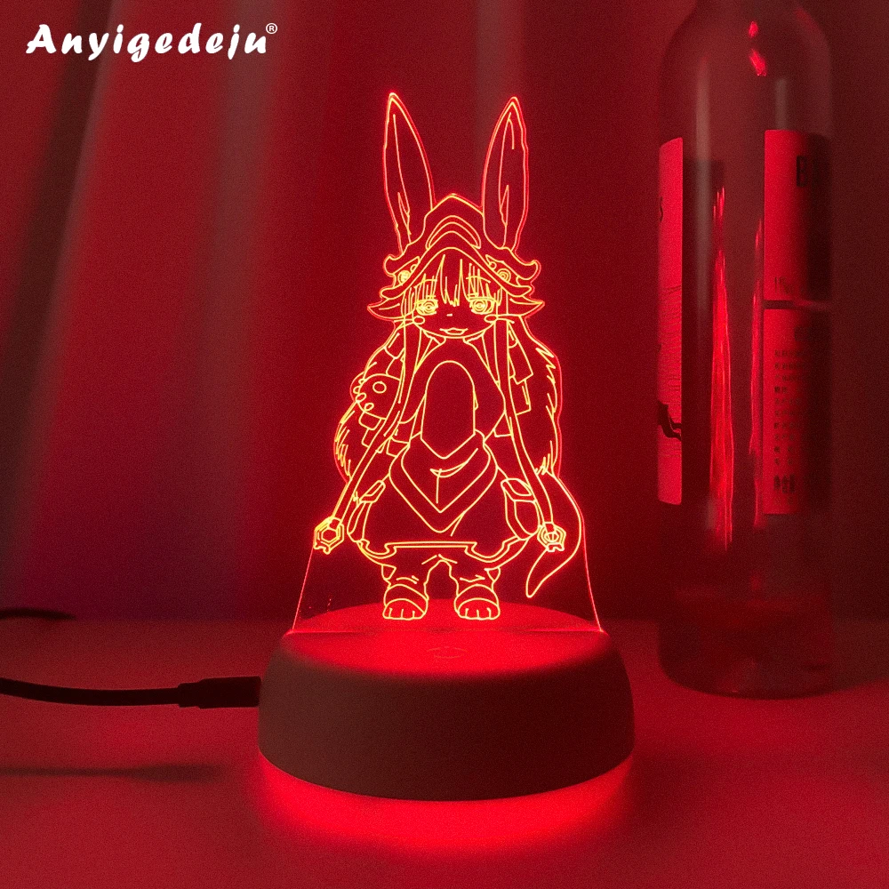 

Anime Made in Abyss Figure Nanachi 3D Led Neon Night Lights Cool Birthday Gifts For Friends Kawaii Bedroom Decor Manga Lava Lamp