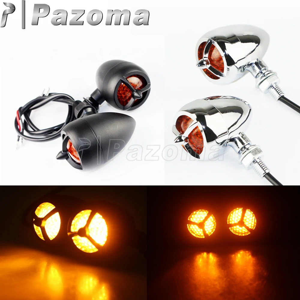 

12V Aluminum Retro Turn Signal For Harley Honda Suzuki Yamaha Kawaski Cafe Racer Bobber Chopper LED Blinker Lamp Indicator Light