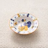 Ceramic Cat Dog Bowl with Iron Stand, Anti-Black Chin Pet Feeding & Drinking Bowl, Slow Feeder UFO Shape Macaron Color 5