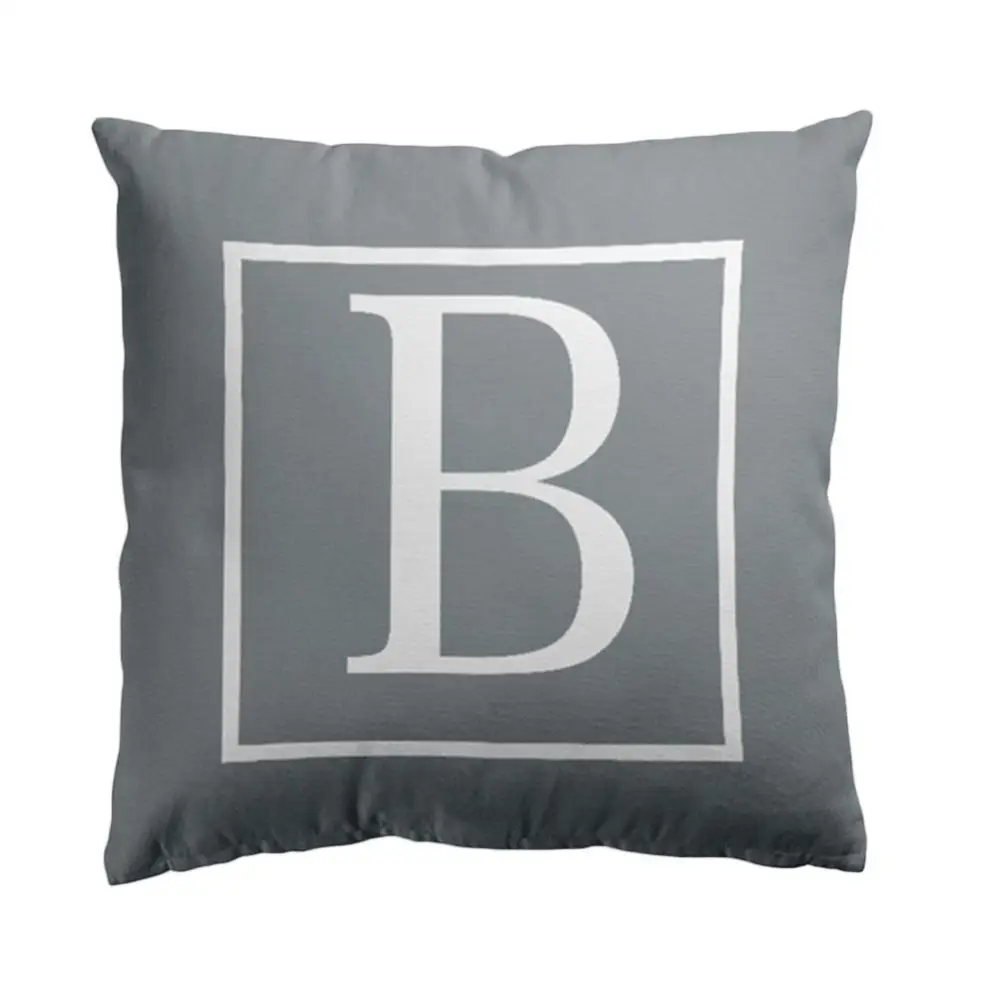 for Sofa Case Polyester Pillowcase 45x45cm Pillow Cushion Cover Gray English Letter Print Cushion Pillowcover cuscini decorativi