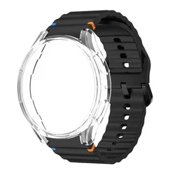 Premium Silicone Case and Strap with PC Protector Cover - Watch 5 Pro 45mm (Black - Tr)