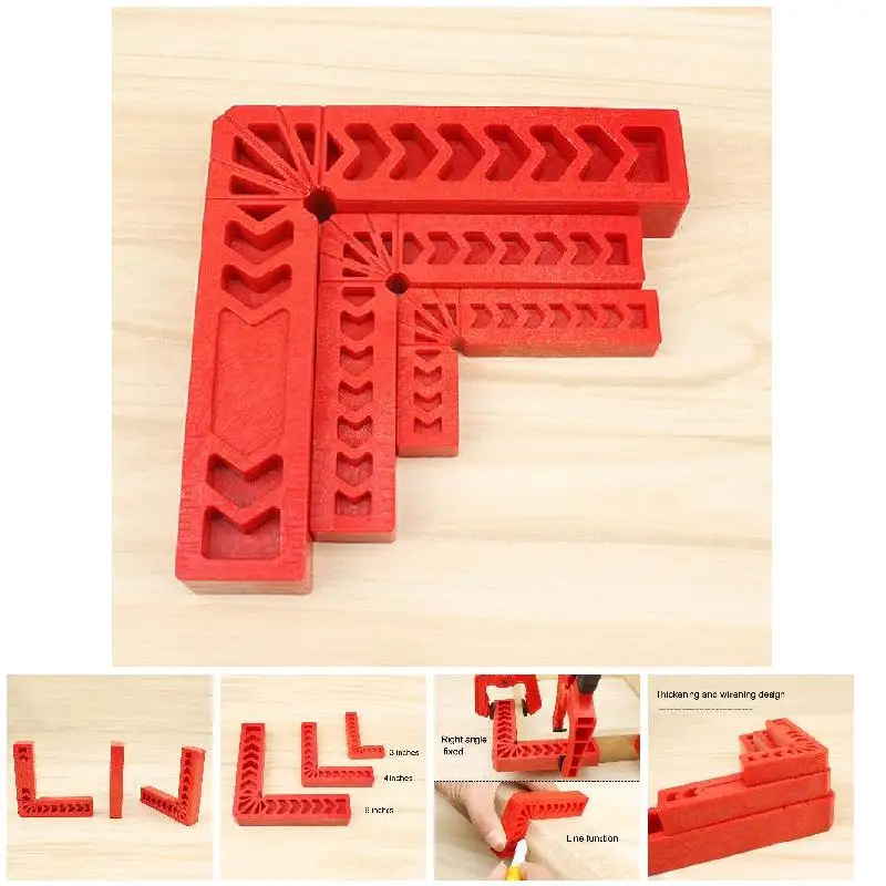 90 Degree Positioning Squares Plastic Clamping Square Corner Positioning Ruler Right Angle Clamp Woodworking Carpenter Tool 6