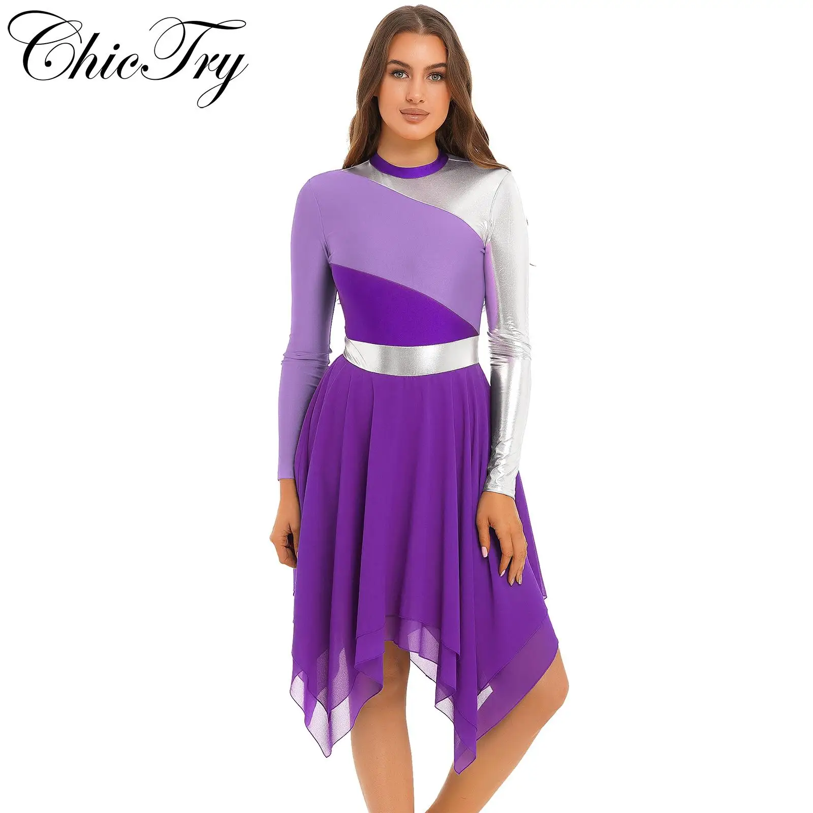 

Women's Ballet Liturgical Praise Dance Spiritual Gymnastics Dress Modern Ballroom Contemporary Lyrical Dance Performance Costume