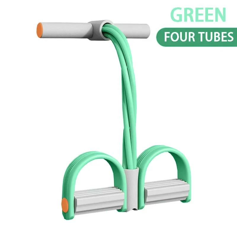 Pedal Widerstandsband 4-fach - Expander Mit Pedalen & Igel-Massageball Für Home Gym