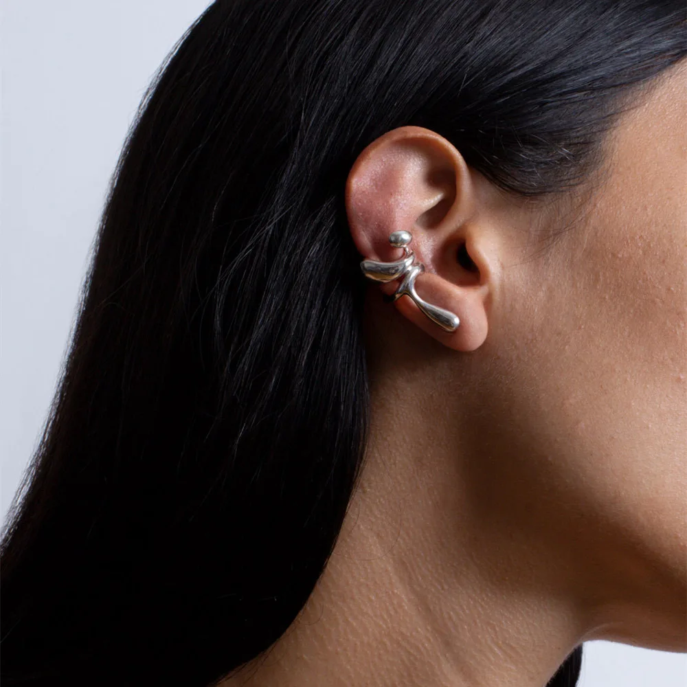 French Style Personality Cold Wind Metal Geometric Ear Clip Fashion Temperament Women Accessories Gift 3