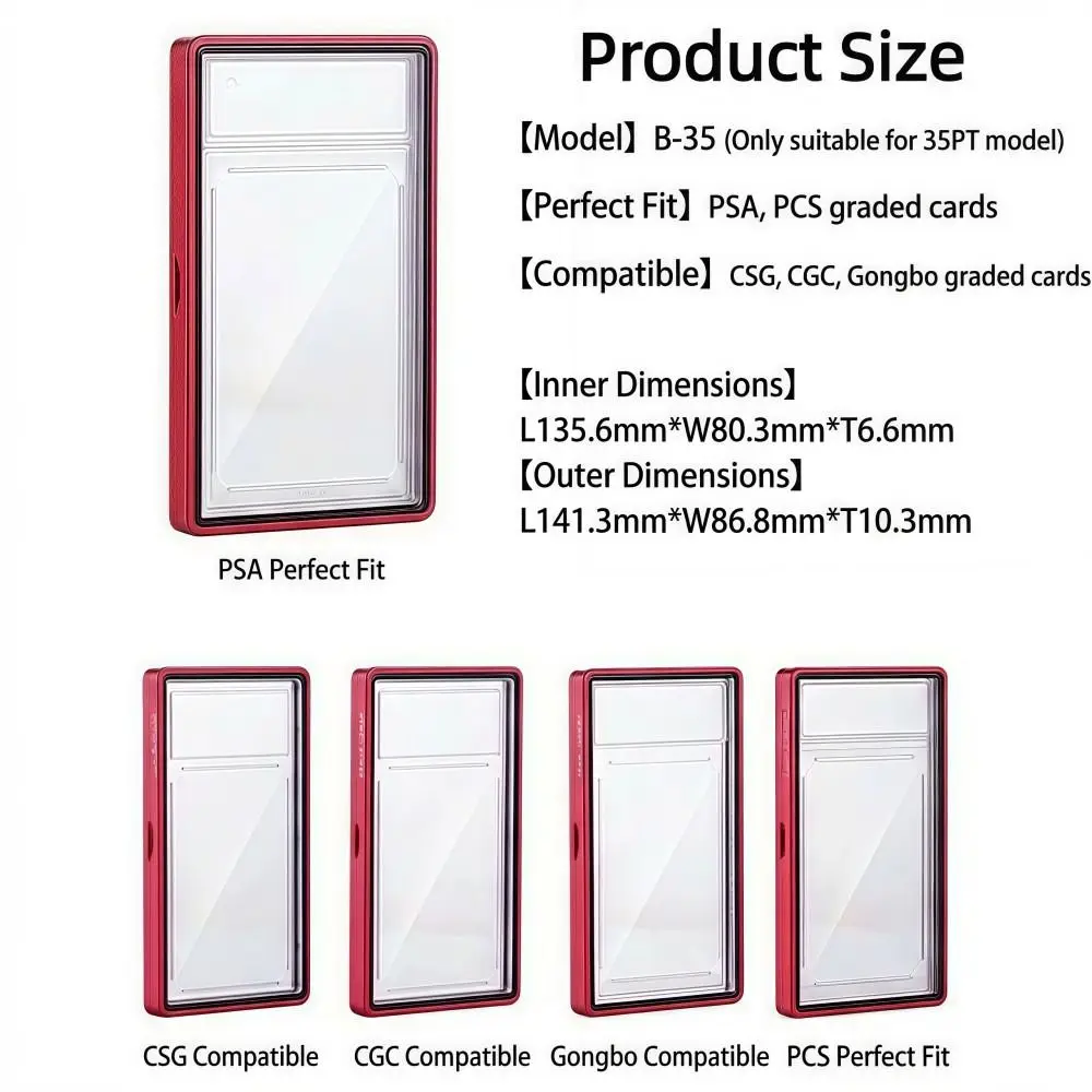 Premium Aluminium Frame Card Protector with UV Protection - Double-Sided Glass, Transparent & Durable